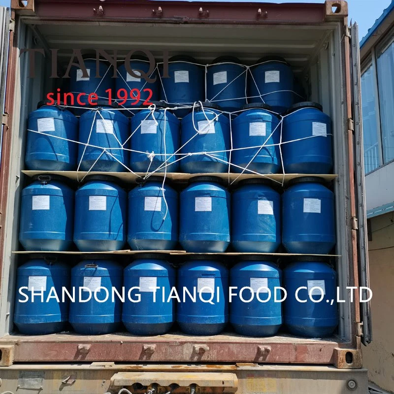 Drum packing white champignon in brine in drums